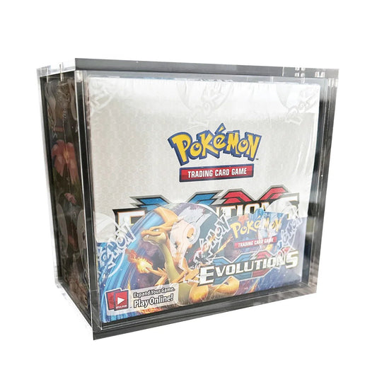 TCGVAULT Akryllåda för Pokémon Booster Box – Transparent Förvaringslåda med Magnetlock & UV-skydd